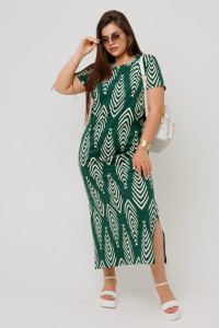 Платье женское П197 кулирка (р-ры: 46-60) зеленый