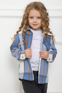 Рубашка детская МЛШ "Клео" фланель (р-ры: 92-122) голубой