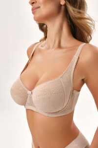 Бюстгальтер женский кружевной OIRO Agata 2821 бежевый