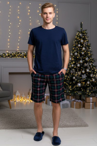 Костюм двойка мужской "Хорс-Ш" (шорты) кулирка (р-ры: 48-58) синий