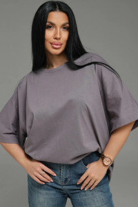 Футболка женская "Анита-2" кулирка (р-ры: 44-66) светлый графит