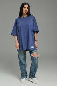 Футболка женская "Анита-2" кулирка (р-ры: 44-66) индиго