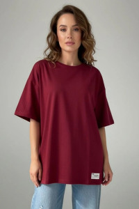 Футболка женская "Анита-2" кулирка (р-ры: 44-66) бордо