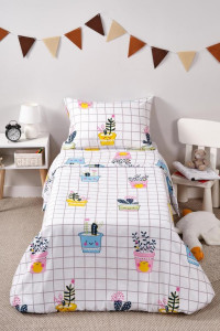 Детское постельное белье полиэстер "Веселые кактусы"