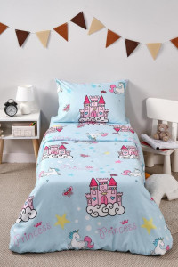 Детское постельное белье полиэстер "Единороги"