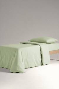 Ясельное постельное белье "Urban Family" перкаль на резинке "Лимонный крем"