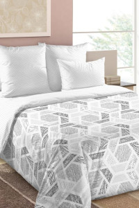 Постельное белье перкаль "Хай-тек" серый (последний размер) 1.5-сп.