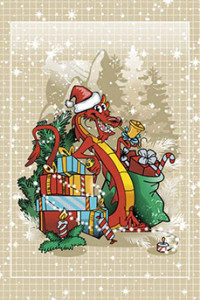 Кухонное полотенце "Дракончик "Ожидание чудес" (последний размер) 47х60