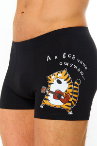 Трусы мужские "Поющий кот" кулирка с лайкрой (последний размер) 52