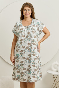 Сорочка женская "Юстина" вискоза (р-ры: 50-64) молочный