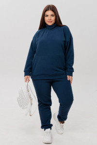 Костюм двойка женский К247 флис (р-ры: 48-62) темно-синий