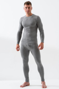 Костюм двойка мужской (термобелье) "Стандарт" 2352-ПЭ полиэстер (р-ры: 46-58) серый
