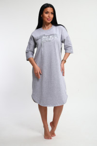 Туника женская М457 "Даша" кулирка (р-ры: 46-60) серый меланж