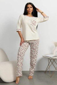 Пижама женская "Юля" 1328-3 кулирка (р-ры: 46-60) экрю