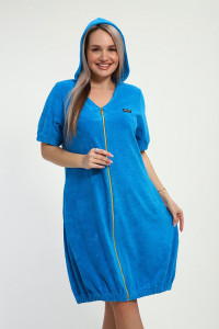 Халат женский "Амина" махра (р-ры: 46-56) бирюза