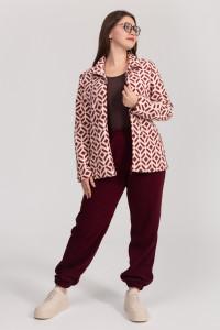 Костюм двойка женский "Эрика" ФК-47 флис (р-ры: 48-58) бордо