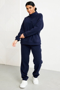 Костюм двойка женский 0672-09 флис (р-ры: 46-58) темно-синий