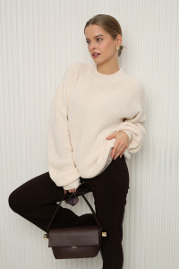 Джемпер женский №84505 акрил (р-ры: 42-46) молочный