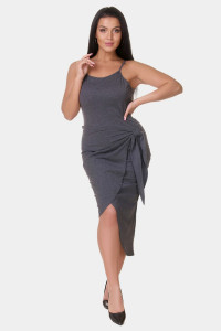 Сарафан женский "Фрейя" кулирка полиэстеровая (р-ры: 42-56) антрацит
