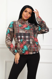 Джемпер женский №20689 снег (р-ры: 46-56) коричневый