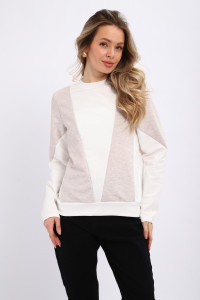 Свитшот женский "Jjovi" футер 2-х нитка (р-ры: 44-56) молочный-бежевый