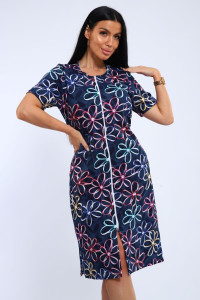 Халат женский ПХДЖ кулирка (р-ры: 44-62) ромашка