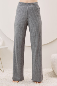 Брюки женские "Эвила-2" фактурный трикотаж (р-ры: 44-54) серый