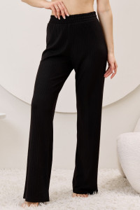 Брюки женские "Эвила-2" фактурный трикотаж (р-ры: 44-54) черный