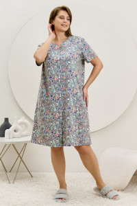 Халат женский "Рейна" кулирка (р-ры: 48-58) серый