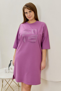 Туника женская "Прима" кулирка с лайкрой (р-ры: 46-60) лиловый