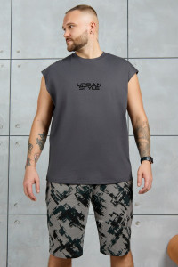 Костюм двойка мужской "Этюд-4" кулирка (р-ры: 48-58) графитовый