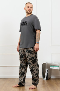 Костюм двойка мужской "Этюд-3" кулирка (р-ры: 48-58) графитовый