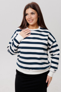 Толстовка женская ТЖ38 футер 2-х нитка петля пенье (р-ры: 46-60) темно-синий