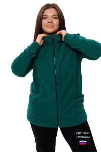 Толстовка женская ТЖ37 флис (р-ры: 50-70) зеленый