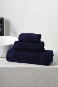 Набор махровых полотенец "Ribbon" темно-синий 3 шт.