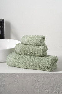 Набор махровых полотенец "Ribbon" светло-оливковый 3 шт.