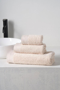 Набор махровых полотенец "Ribbon" песочный 3 шт.