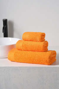 Набор махровых полотенец "Ribbon" оранжевый 3 шт.