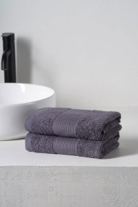 Набор махровых полотенец "Dual" графит 2 шт.