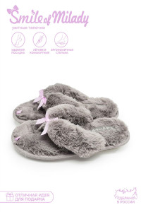 Тапки "Smile of Milady" 148-302-18.2 эко-мех (последний размер) 38-39