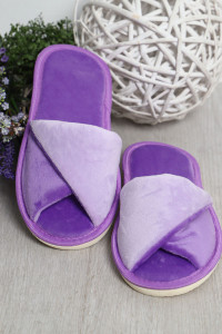 Тапки женские "Emotion Day" велюр "Сиреневые мечты" (последний размер) 36-37