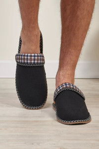 Тапки мужские "Lepilov" арт. 91 флис + текстиль (последний размер) черный 41