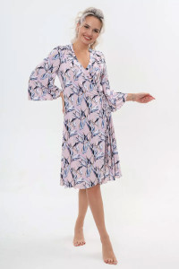 Халат женский "Мальвина короткая" масло (последний размер) сирень 56