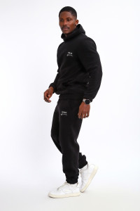 Костюм двойка мужской №062 флис (р-ры: 48-58) черный