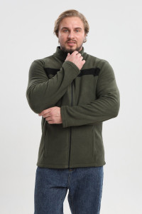 Джемпер мужской №23 флис (р-ры: 48-58) хаки