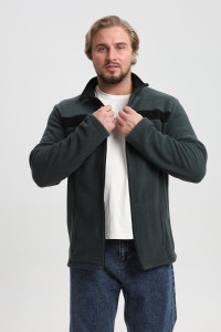 Джемпер мужской №23 флис (р-ры: 48-58) зеленый