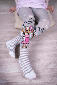Колготки детские "Настроение" (последний размер) серый 104-110