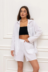 Костюм двойка женский "Муслин" М-133КП муслин (р-ры: 44-54) белый