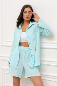 Костюм двойка женский "Муслин" М-133КП муслин (р-ры: 44-54) тиффани