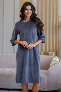 Платье женское М-73ПЛ "Кэт" велюр (р-ры: 44-58) графит